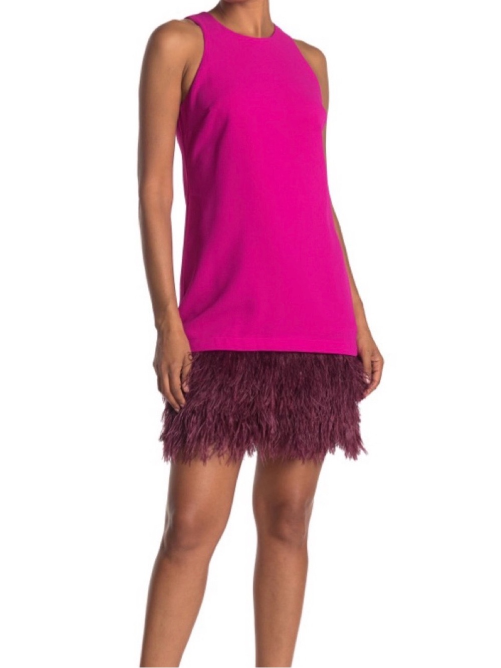 Trina Turk Berry Feather Shift Dress